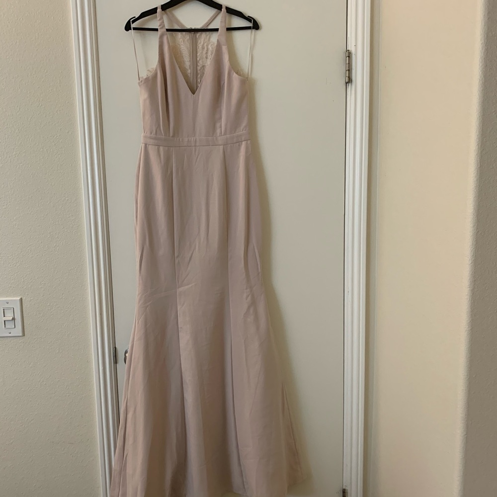 Mermaid Evening Gown in Rose Nude Color